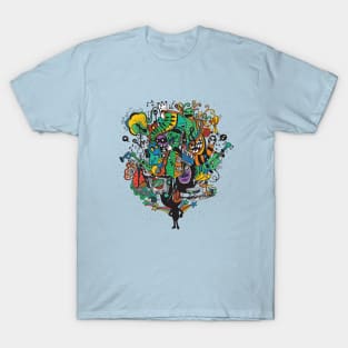 Monster band playing doodle T-Shirt